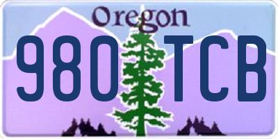 OR license plate 980TCB