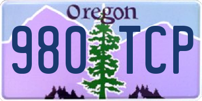 OR license plate 980TCP