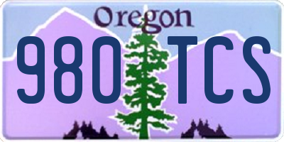OR license plate 980TCS