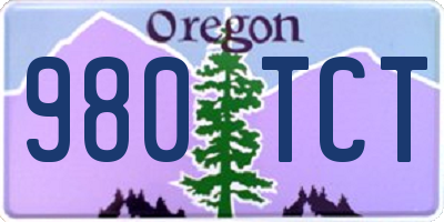 OR license plate 980TCT