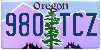 OR license plate 980TCZ