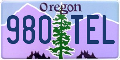 OR license plate 980TEL
