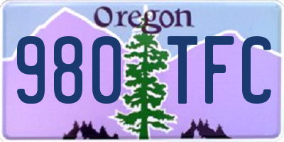 OR license plate 980TFC