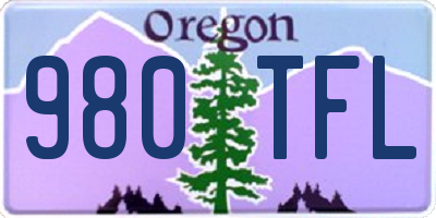 OR license plate 980TFL