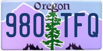 OR license plate 980TFQ