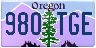 OR license plate 980TGE