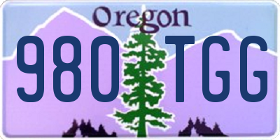 OR license plate 980TGG