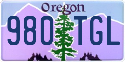 OR license plate 980TGL