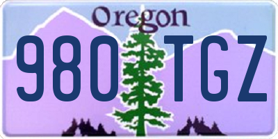 OR license plate 980TGZ