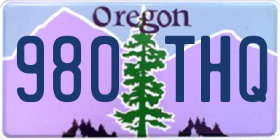OR license plate 980THQ