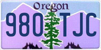 OR license plate 980TJC