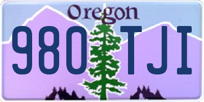 OR license plate 980TJI