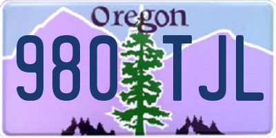 OR license plate 980TJL