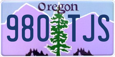 OR license plate 980TJS