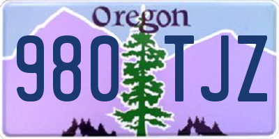 OR license plate 980TJZ