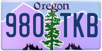 OR license plate 980TKB