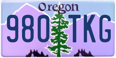 OR license plate 980TKG