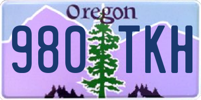 OR license plate 980TKH