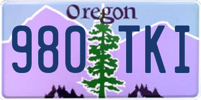 OR license plate 980TKI