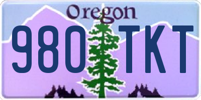 OR license plate 980TKT