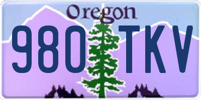 OR license plate 980TKV