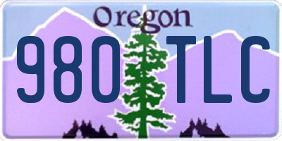 OR license plate 980TLC