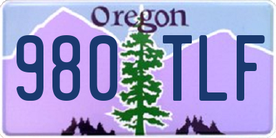 OR license plate 980TLF