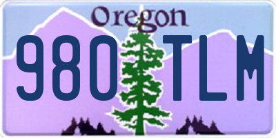 OR license plate 980TLM