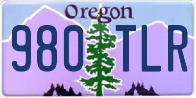 OR license plate 980TLR