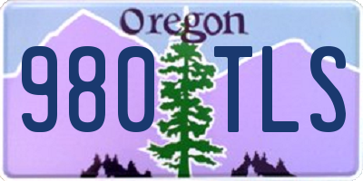 OR license plate 980TLS