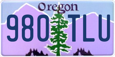 OR license plate 980TLU