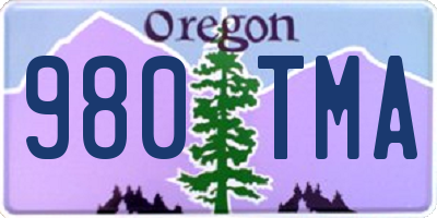 OR license plate 980TMA