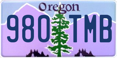 OR license plate 980TMB