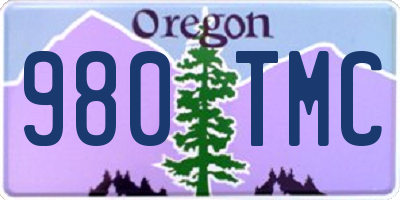 OR license plate 980TMC