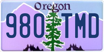 OR license plate 980TMD