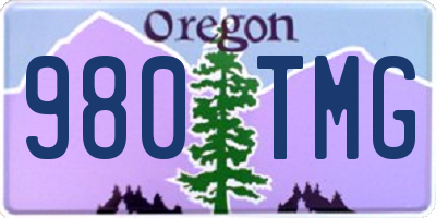 OR license plate 980TMG