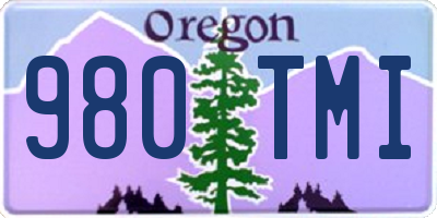 OR license plate 980TMI