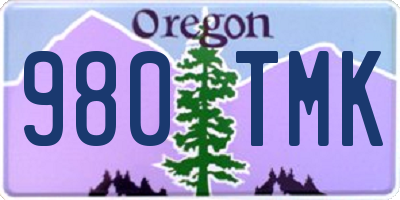 OR license plate 980TMK