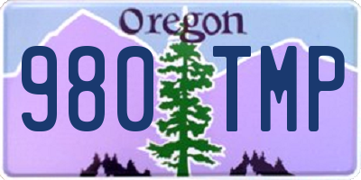 OR license plate 980TMP