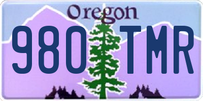OR license plate 980TMR