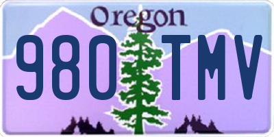 OR license plate 980TMV