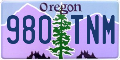 OR license plate 980TNM