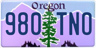 OR license plate 980TNO