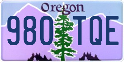 OR license plate 980TQE