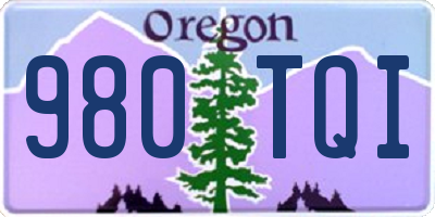 OR license plate 980TQI