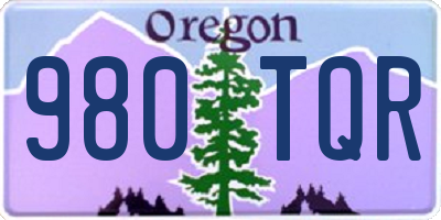 OR license plate 980TQR