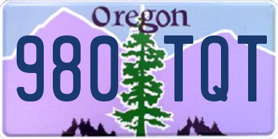 OR license plate 980TQT