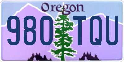 OR license plate 980TQU