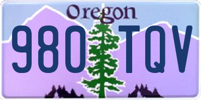 OR license plate 980TQV