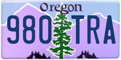 OR license plate 980TRA